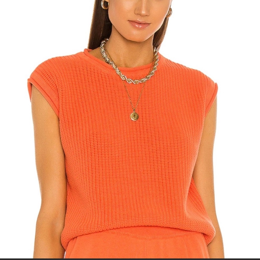 Callahan Tori Cotton Knit Top - Coral